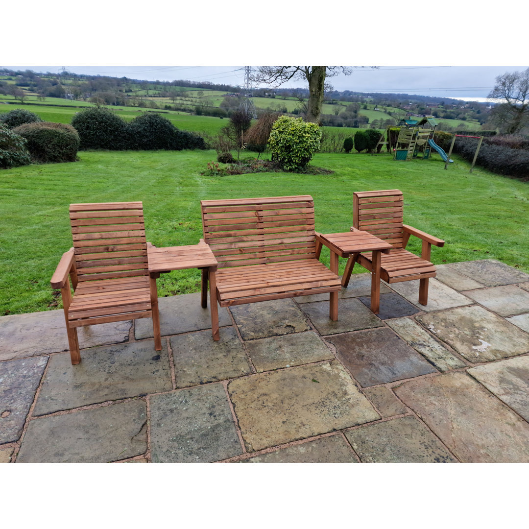 Valley Solid Wood 5 Seat Set 1X3B 2Xc Angled Tray