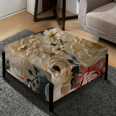 Repose-pieds Dews Hideaway Radiant Lace Inspired Floral Botanic I - Floral
