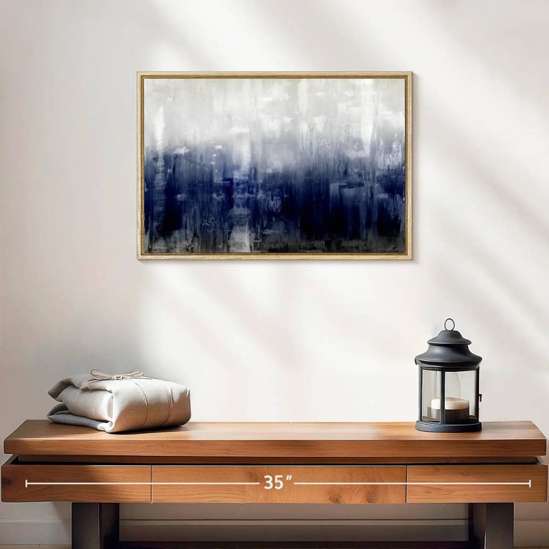 Textural, 19" X 13", Floating Frame Natural Wood