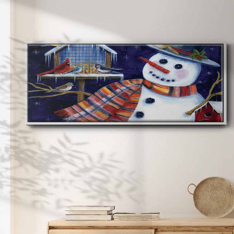 Snow Friends - Toile encadrée, H 8 po x l 20 po
