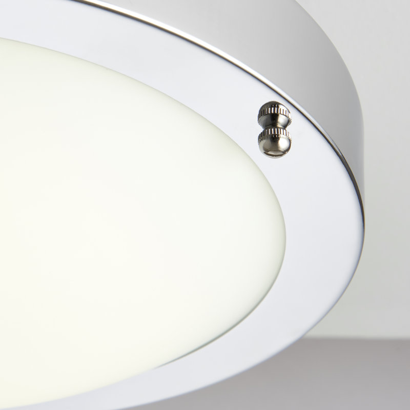 Glass LED Flush Mount, Chrome