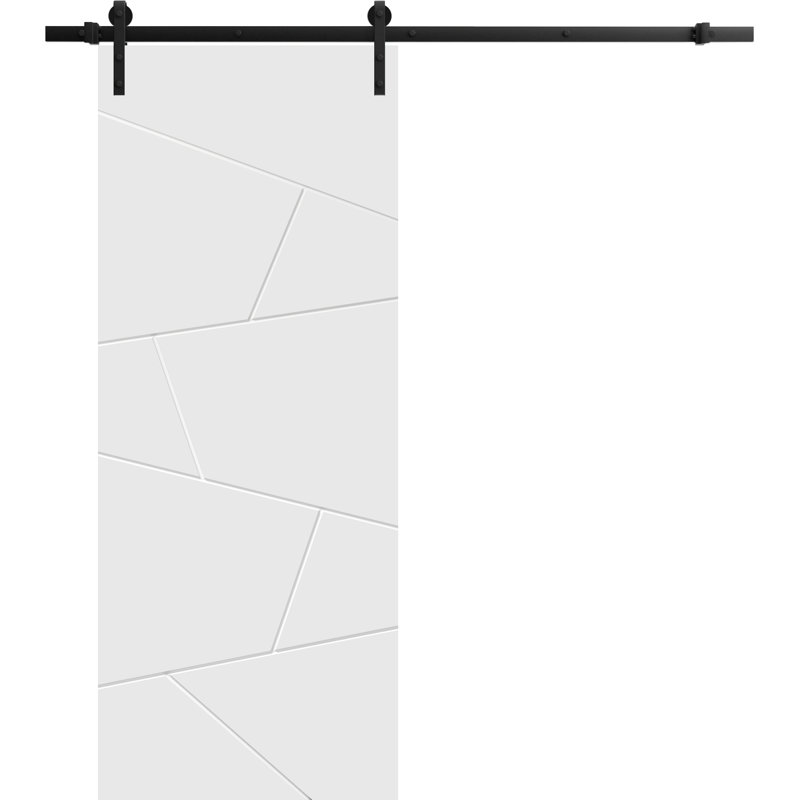 Porte de grange en bois lambrissé sans trousse de quincaillerie d’installation, 30 po x 84 po