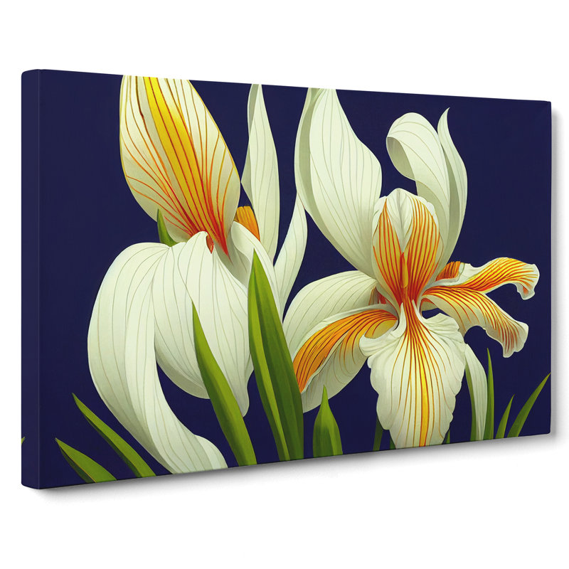 Adorable Iris Flowers - Wrapped Canvas