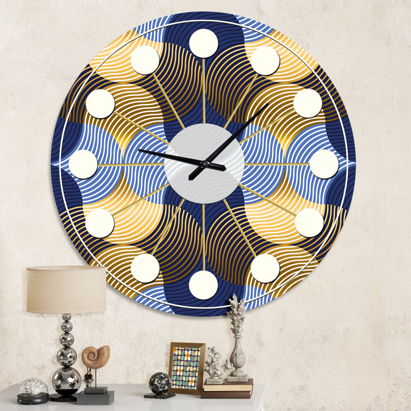 Horloge murale rétro Mid-Century, Surdimensionné