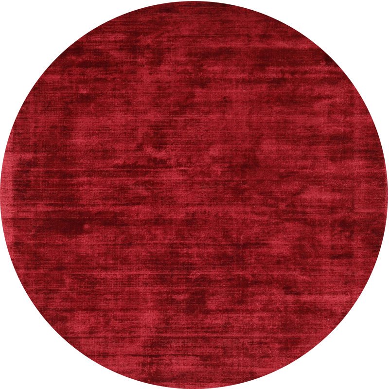 Tapis contemporain cerise, Rond 4 pi
