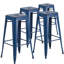 Kai Industrial Style Bar Stool - Set of 4 - Modern Metal Counter or Bar Height-270456263-270456258