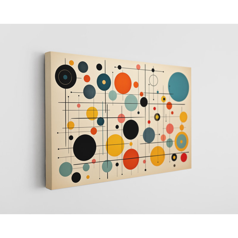 Impression sur toile de formes abstraites colorées, décoration murale moderne pour la maison et le bureau, H 16 po x l 24 po