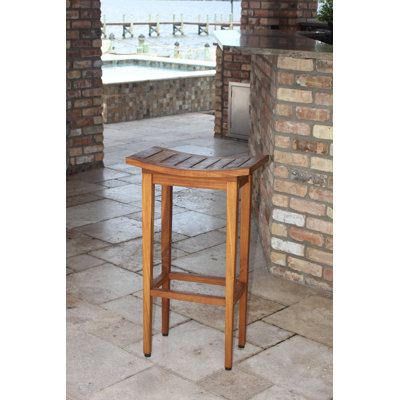 Maluku 30" Teak Patio Bar Stool by Aqua Teak