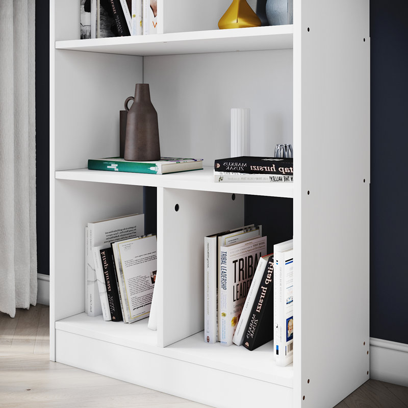 60*29*100cm, Multi-Layer Storage Shelf - MDF/Chipboard Material, Space-Saving Bookcase, White