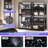 RGB Display Cabinet with Adjustable Glass Shelves, 4-Tier Storage Case with LED Lights & Press-to-Open Doors, Modern Display Shelf for Collectibles, Black -746930037-754911368