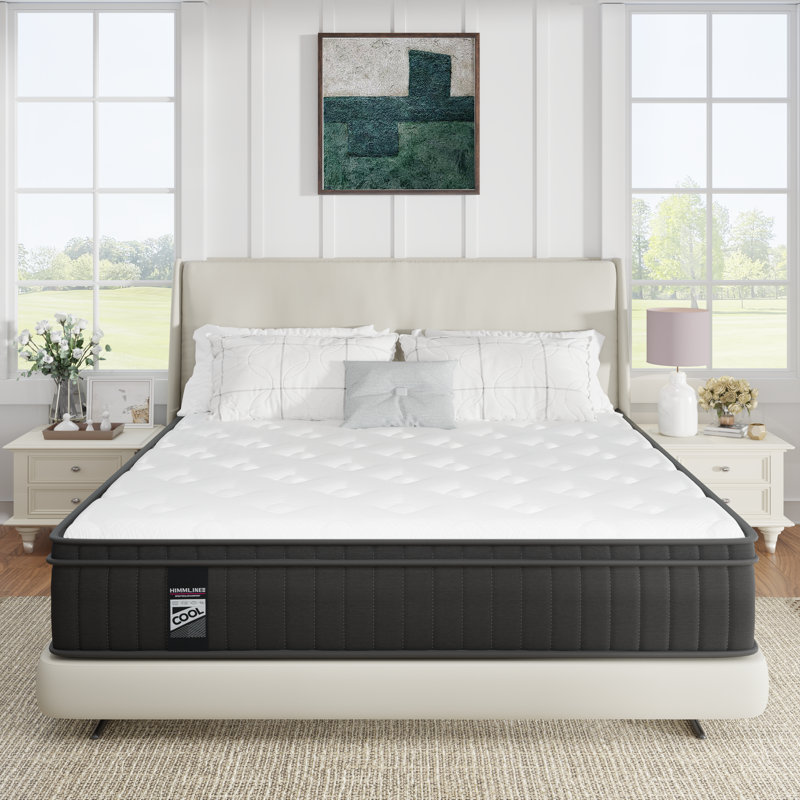 HIMMLINE Medium Cooling Memory Foam Hybrid Mattresses in a Box with CertiPUR-US Certified Foam, Twin, 12"