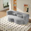 Canapé moderne avec 2 coussins, canapé-lit en velours côtelé et rembourré de mousse, matelas pliant pour le salon, lit d'invité, salle de jeux, aucun assemblage requis-644332218