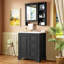 Ensemble de meuble-lavabo simple 30 po avec comptoir en céramique et armoire de miroir murale-1937144486