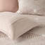 Housse de couette pour grand lit en coton rose, motif géométrique, 2 taies décoratives pour lit double / grand, conception, incluse