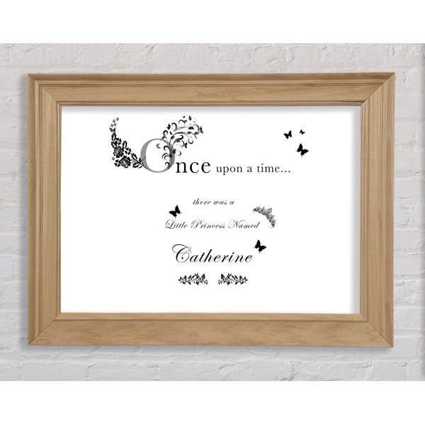 Bright Star Once Upon A Time Your Name White - Single Picture Frame Art ...