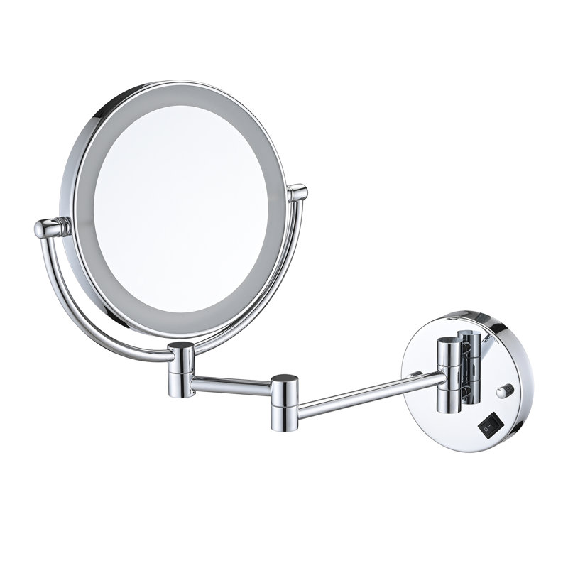Exaltacin Metal Convex Wall Mirror, Chrome