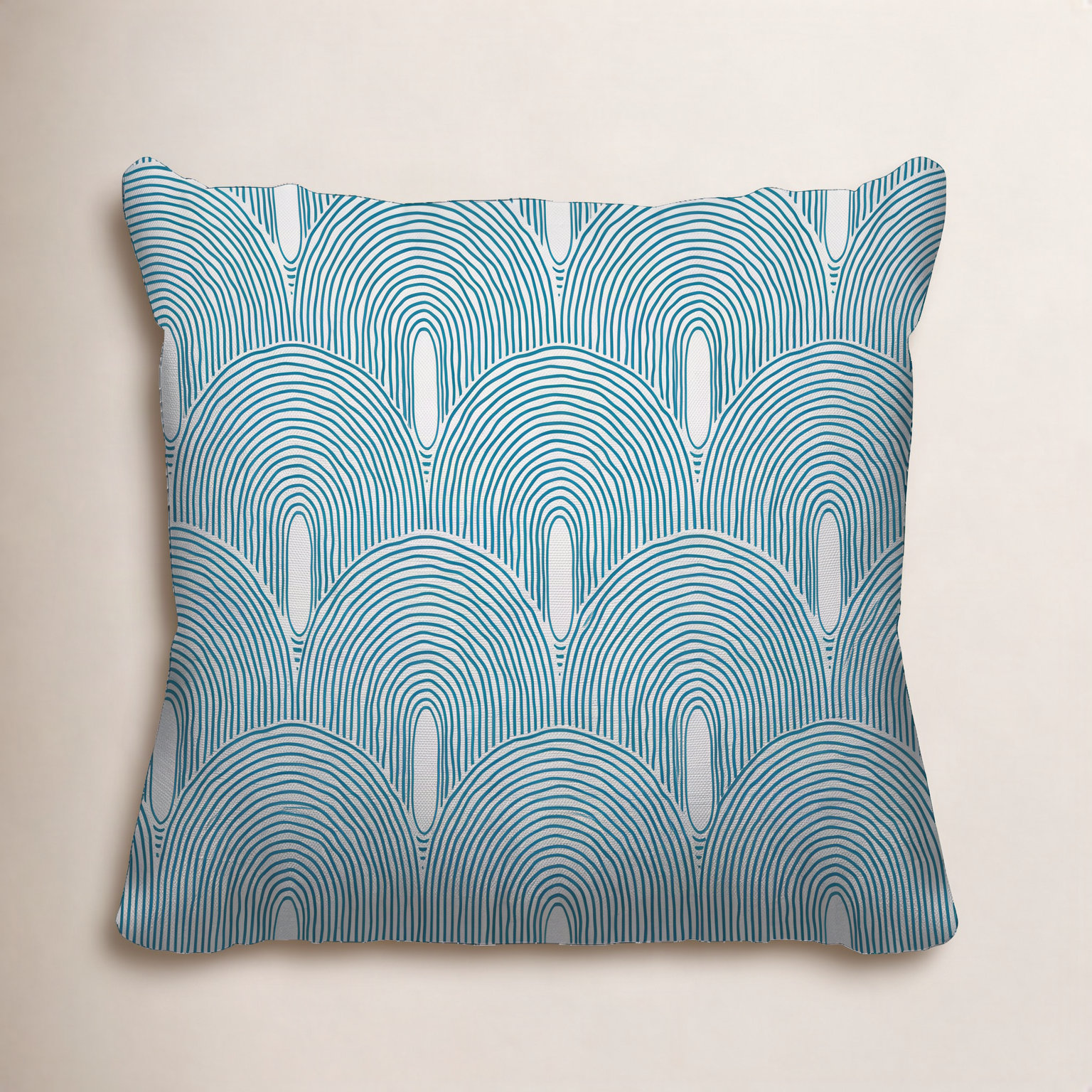 Limpo Starburst Indoor/Outdoor Throw Pillow, 18"H x 18"W, Turquoise, Square