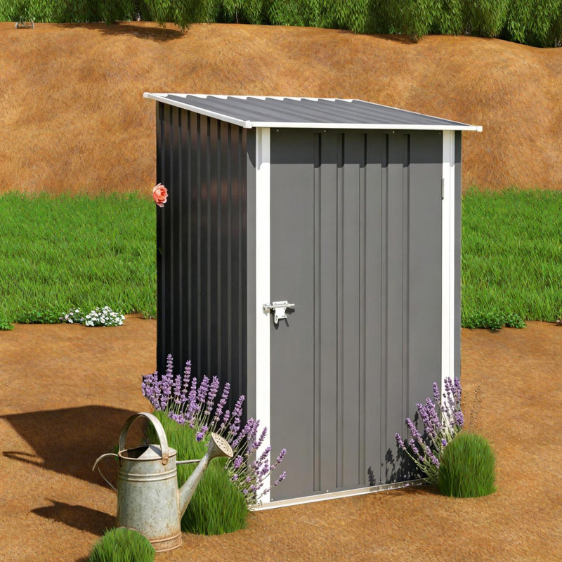 Lockable Storage Sheds, Galvanized Steel Modern Lean To For Home Yard