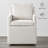 Hidar Upholstered Dining Armchair with Casters-1755915667