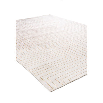 Contemporary Geometric Square Lines Area Rug