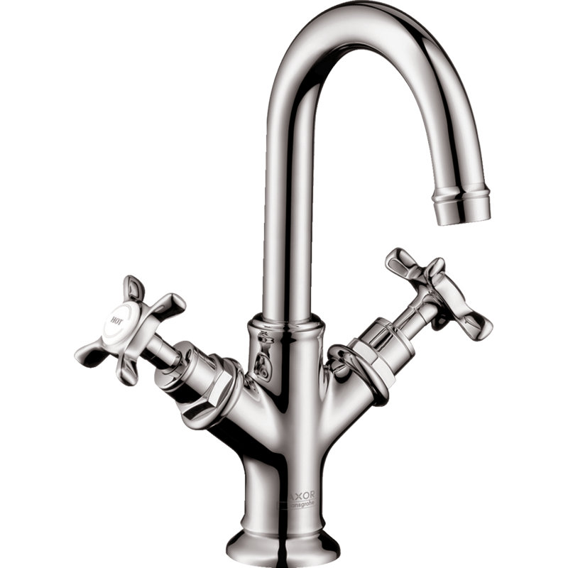 AXOR Montreux Single Hole Bathroom Faucet, Polished Nickel