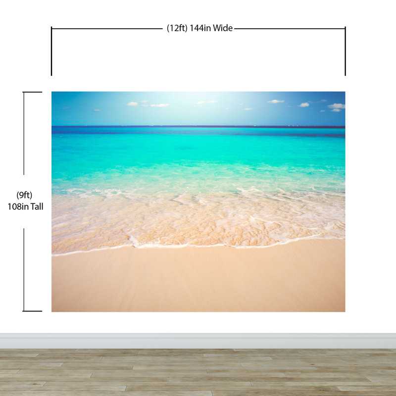 Murale de plage sable Irvine, L 108 po x l 144 po