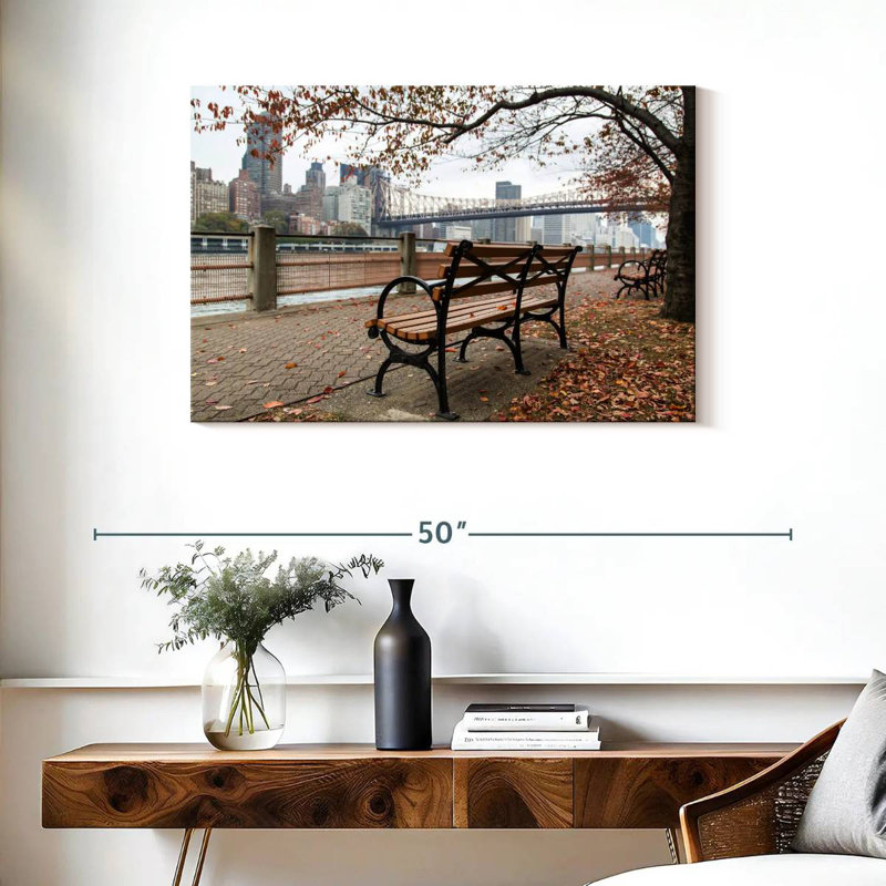Nyc park bench Sireci, H 24 po x l 36 po