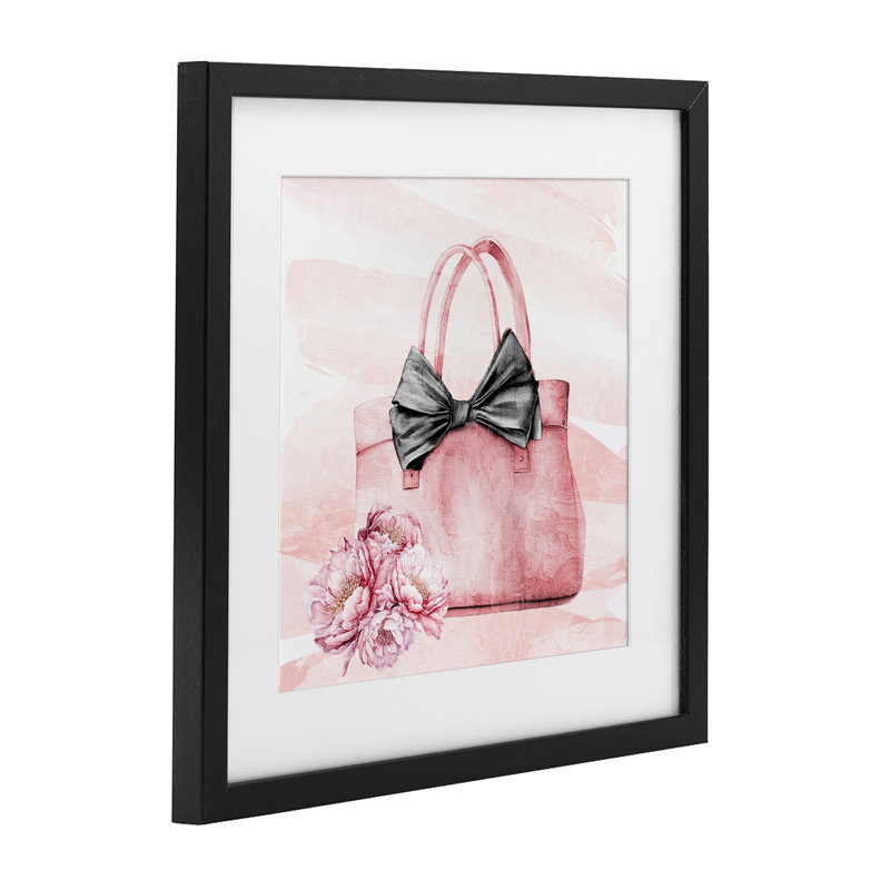 «Blush Glam Time Bag», reproduction imprimée sous verre, conception de Kim Allen, H 13 po x l 13 po