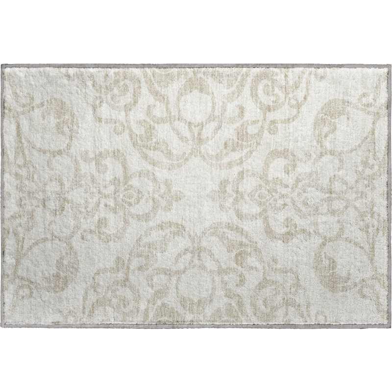 Premium Machine Washable Prisco Ivory Rug, Rectangle 1'8" x 2'6"