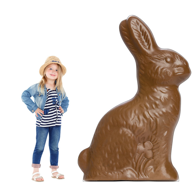 Accroche en carton lapin de pâques chocolat