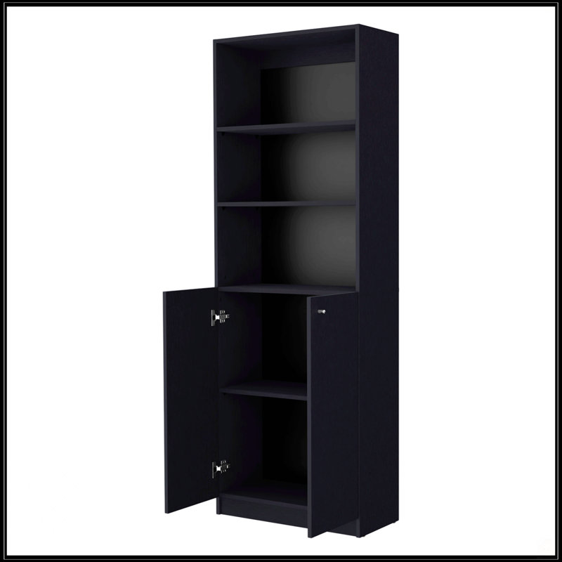 2-Door Bookcase, Black