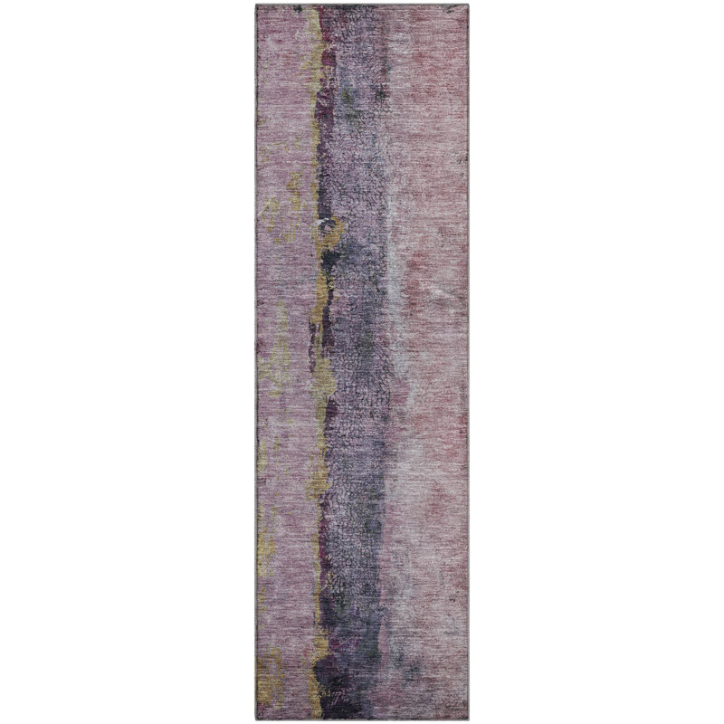 Premium Machine Washable Cerrito AMF605 Blush Rug, Runner 2'3" x 7'6"