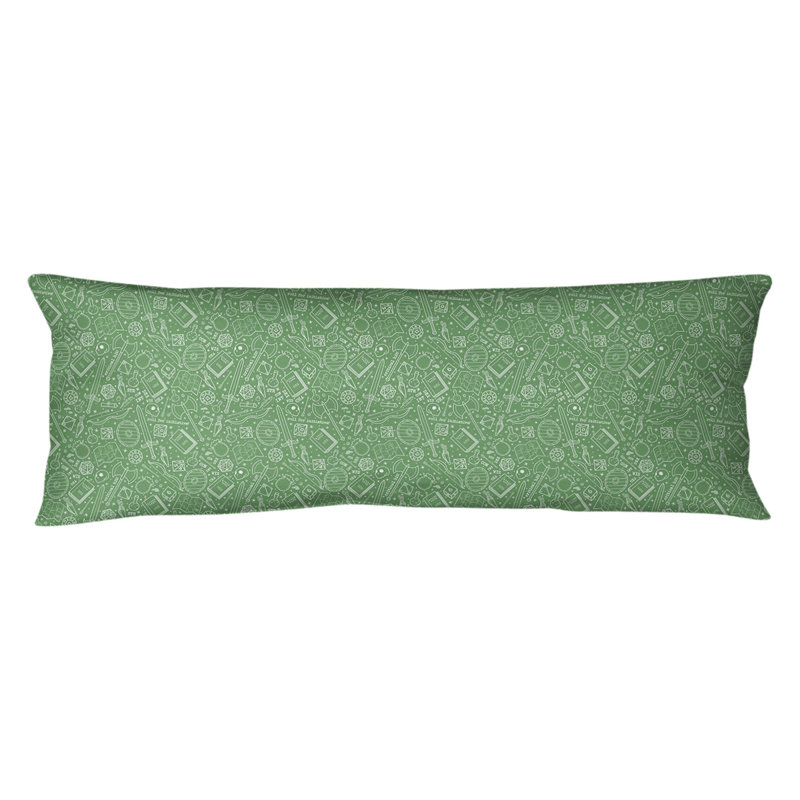 Coussin lombaire rpg, Bourre en polyester, Vert / blanc