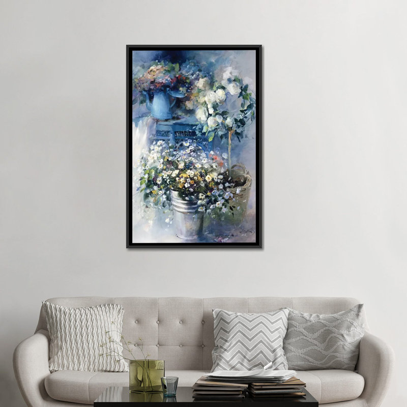 " Summer Gift " by Willem Haenraets, 26" H x 18" W x 1.5" D, Black Framed Canvas, No Mat
