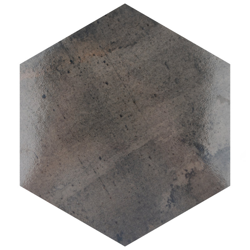 Capri 7" x 8" Porcelain Stone Look Wall & Floor Tile, Black