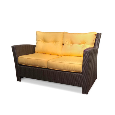 Causeuse d'extérieur 59 po avec coussins Sunbrella Dassas