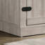 Meuble télé avec armoires de style grange et tablettes ouvertes gris cendré