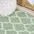 Trebol Moroccan Trellis Textured Weave Cream/Green Indoor/Outdoor Rug-869468396