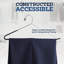 Cintres antidérapants pour pantalons ouverts, paquet de 20 (chrome)