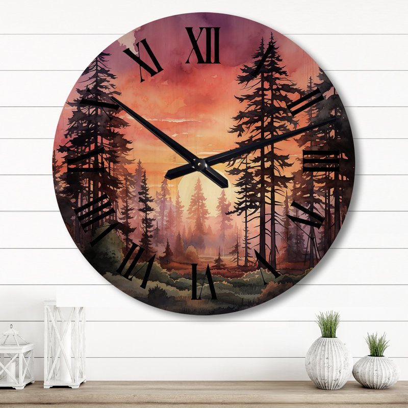 Horloge murale en bois massif Obert, Grand