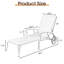 Méridienne de patio réglable en aluminium, chaise d'extérieur inclinable blanche à 3 positions avec roulettes