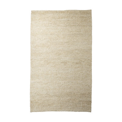 Tapis de couleur unie en chanvre tissé à la machine rectangulaire jaune doré 5 pi x 8 pi Martio
