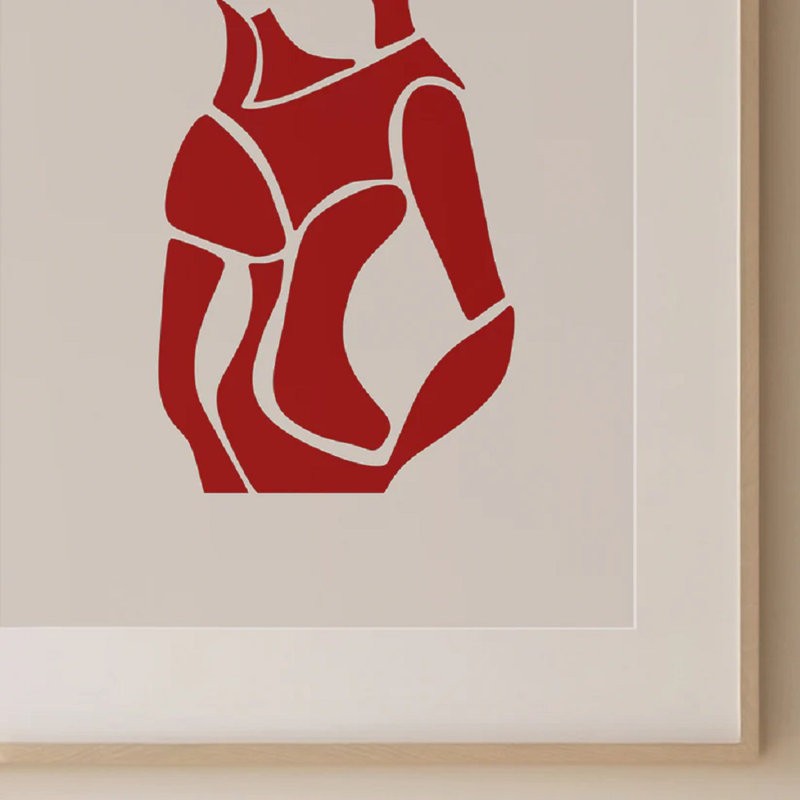 Abstract Redfigure Print 2, 30cm H x 21cm W