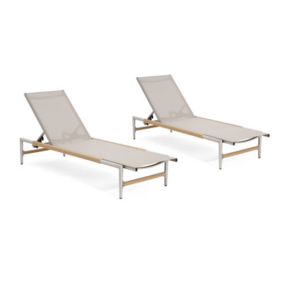 Kennon Patio Relaxation Aluminum Chaise Lounge Set