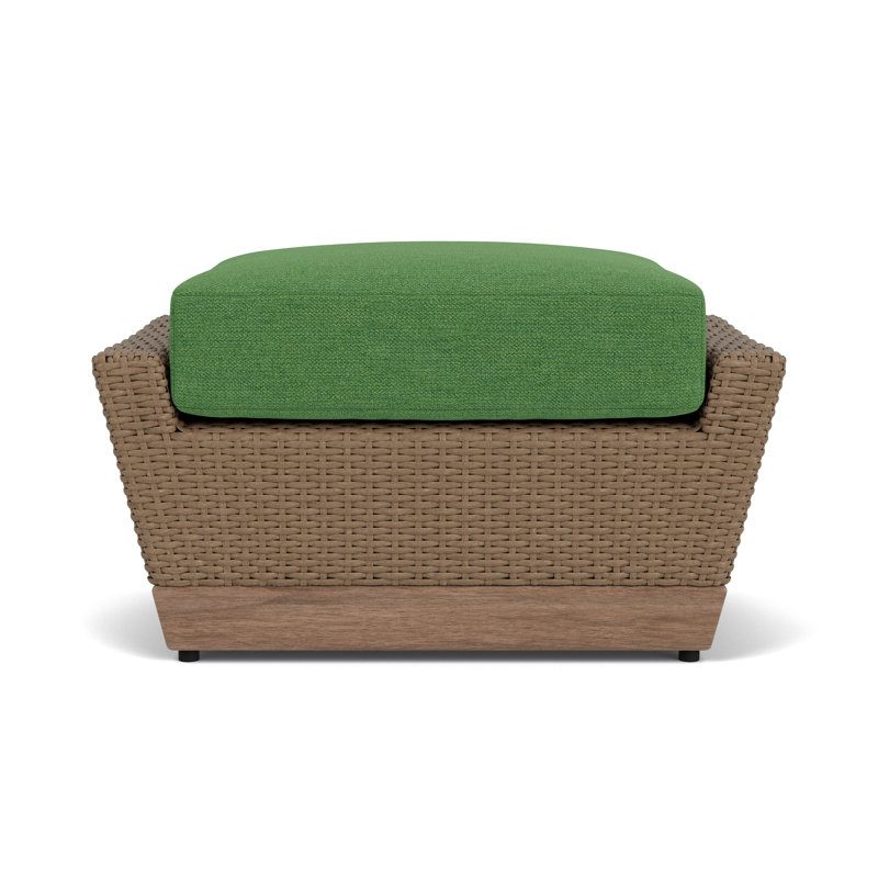 Charisma Rectangle Outdoor Ottoman Patio Ottoman, Seadog Botanical