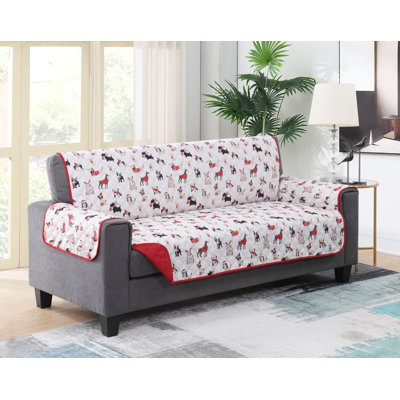 Polyester T-Cushion Loveseat Slipcover