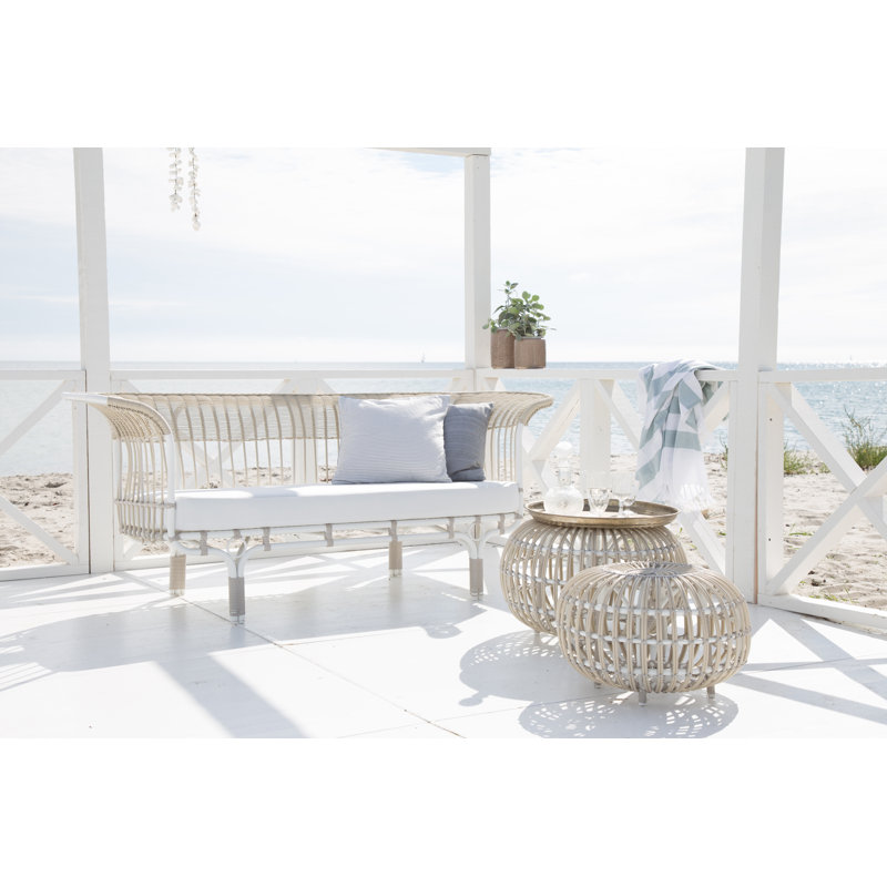 Franco Albini Large Outdoor Ottoman, Dove White