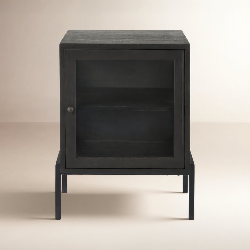 Warner Solid Wood Top End Table, Dark Brown