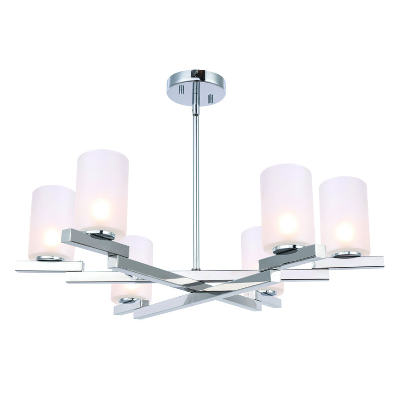 Lustre classique 6 lumières à abat-jour Haslemere, Halogène