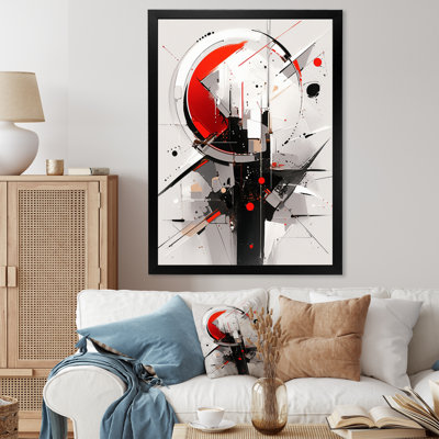 " Red Black Multifaceted Whirls "